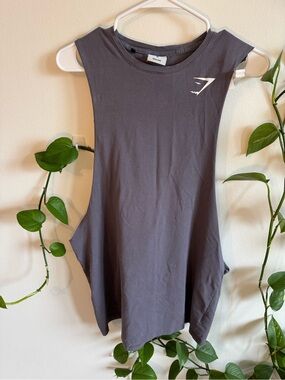 Gymshark Men Charcoal Gray Muscle Tee - Sleeveless Training Tank